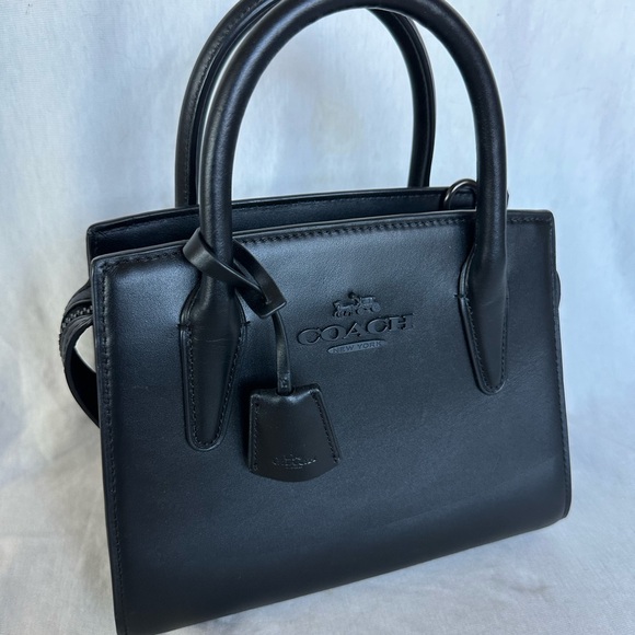Coach Andrea carryall Black Leather Handbag CP081 - Picture 13 of 16